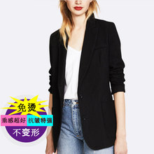 休闲西服酷 外套女OL职业正装 2019早秋通勤chic网红黑色修身 小西装