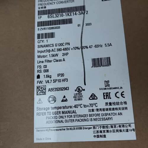 可维修6SL3210-1KE14-3AF2，德国进口西门子变