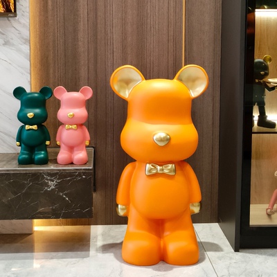 暴力熊存钱罐客厅轻奢电视柜酒柜玄关卡通熊小公仔儿童房间小摆件