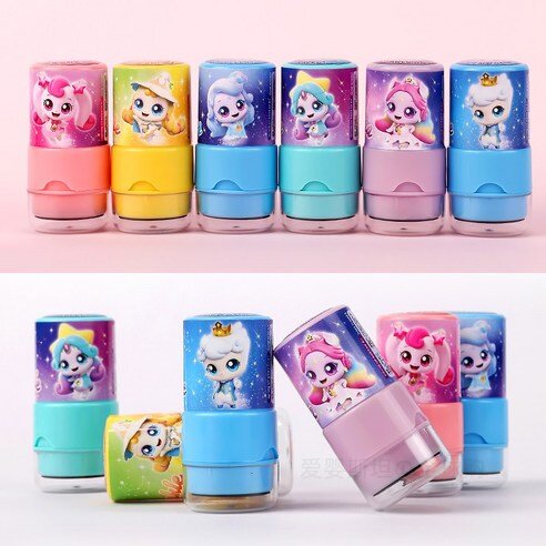 韩国萌可印章卡通图案盖章彩色儿童玩具手帐章奖励鼓励宝宝手账