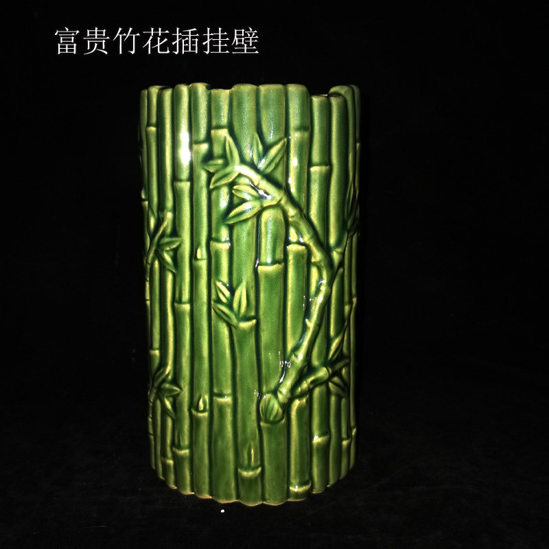 陶瓷富贵竹墙面水养植物干花挂饰