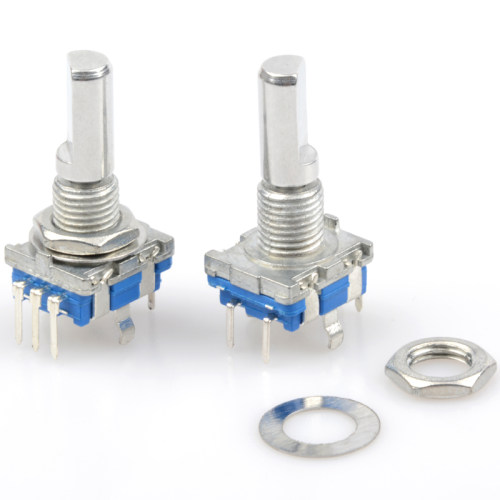 旋转编码器 编码开关 EC11 音响数字电位器  带开关 五脚柄长20MM