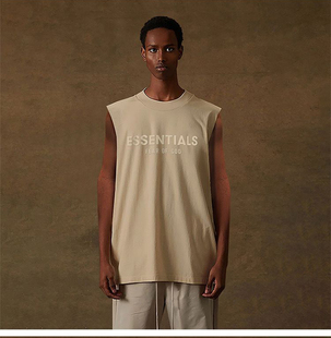 GOD复线ESSENTIALS背心无袖 t恤潮牌宽松打底男女 FEAR FOG正品