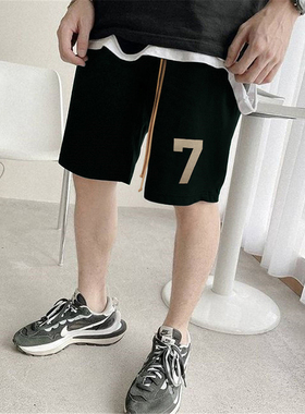 FOG FEAR OF GOD第七季主线数字7植绒抽绳短裤宽松裤子男女潮流