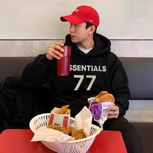 FOG复线ESSENTIALS美式 GOD 潮牌77秋冬加绒连帽卫衣男女 FEAR