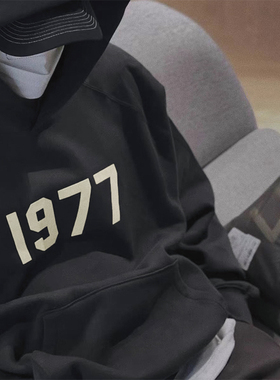 FEAR OF GOD复线ESSENTIALS1977连帽卫衣男女FOG宽松加绒帽衫潮牌