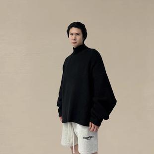 宽松针织衫 FOG秋冬新款 GOD复线ESSENTIALS美式 男 高领毛衣FEAR