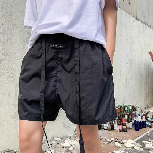 fog第六季梭织飘带尼龙运动短裤