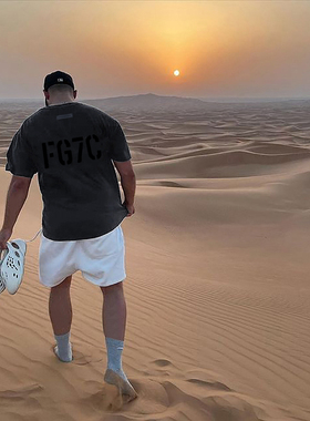 FOG FEAR OF GOD第七季7th主线植绒圆领短袖宽松T恤男女FG潮牌