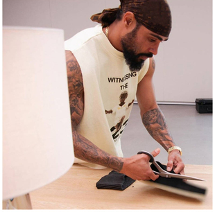 GOD联名RRR123小孩人像宽松背心休闲圆领无袖 正品 FEAR T恤 FOG