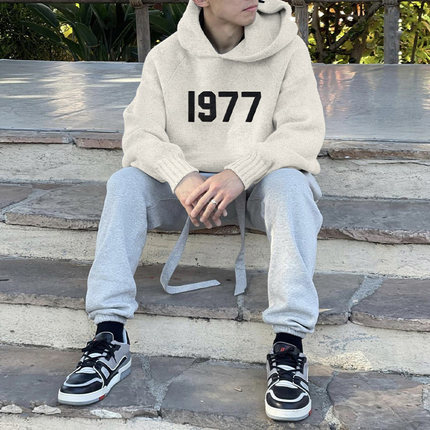 FOG FEAR OF GOD复线ESSENTIALS贴布1977连帽毛衣高街男女宽松潮