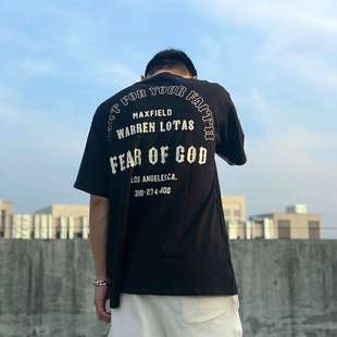 FOG宗教限定短袖 正品 GOD 高街宽松反穿T恤男女情侣夏 主线FEAR