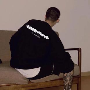 FOG复线ESSENTIALS美式 GOD 潮牌划线纯棉圆领加绒卫衣男 FEAR