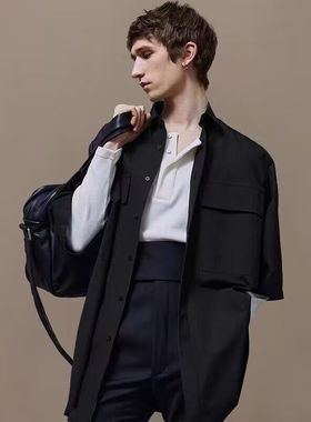 正品FOG主线FEAR OF GOD高级感工装口袋短袖衬衫美式潮流宽松衬衣