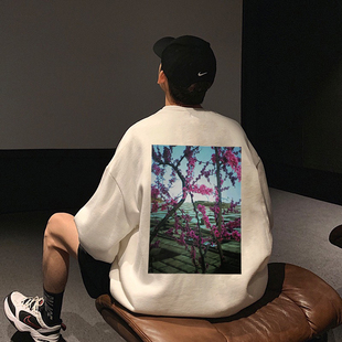 男女潮牌 GOD复线ESSENTIALS加绒卫衣圆领FOG花卉宽松长袖 FEAR