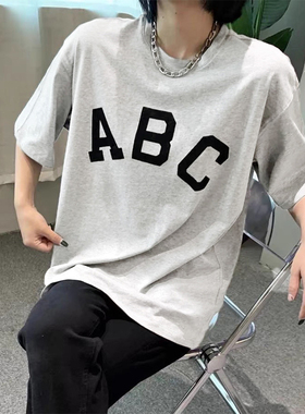 FOG FEAR OF GOD第七季主线ABC植绒高街圆领潮流短袖T恤男女夏季