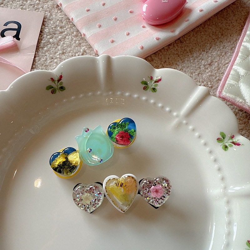 森系小清新新款爱心水钻侧边夹2025新款时尚气质一字夹前额刘海夹,饰品/流行首饰/时尚饰品新,发饰,淘宝优惠券,粉丝福利购,淘宝优惠卷