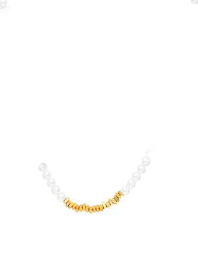 S家极光澳白色珍珠项链女轻奢小众法式方糖碎金子baby珠锁骨颈链