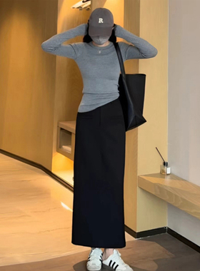 入秋一整套针织打底上衣长裙子套装百搭老钱风女装早秋穿搭小香风