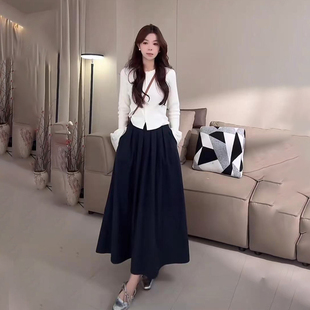 炸街衣服韩系 小香风冬季 秋冬针织毛衣上衣裙子套装 穿搭一整套女装