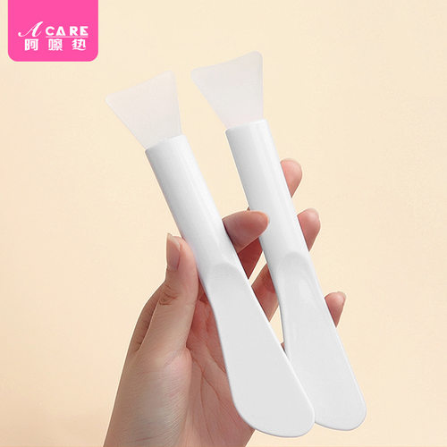 面膜刷FA1sq801-双头两用硅胶涂抹棒挖取勺院面部泥膜刮板