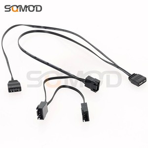 NZXT恩杰Aer2 RGB机箱风扇转接线 灯光一分三神光同步转接线