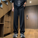 A417ABK189P50夏季男士冰丝休闲裤设计感直筒宽松小西裤，男装西裤，电商A417A