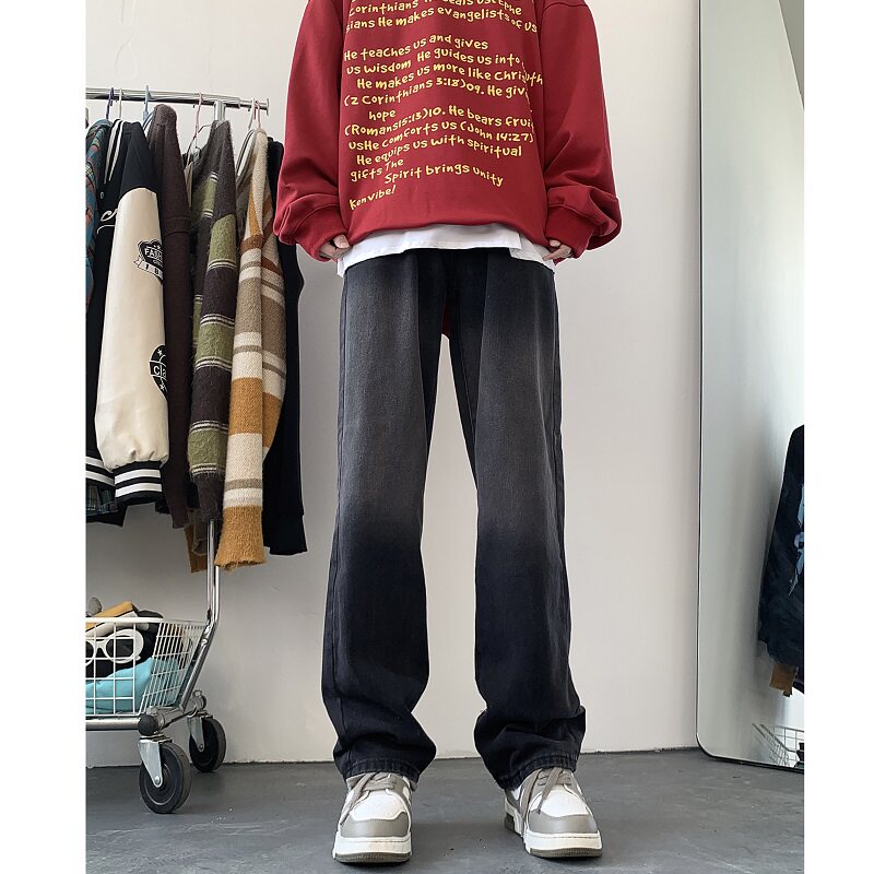 A417ANK132P50秋季新款个性时尚水洗牛仔裤直筒休闲长裤控68,男装牛仔裤,电商A417A