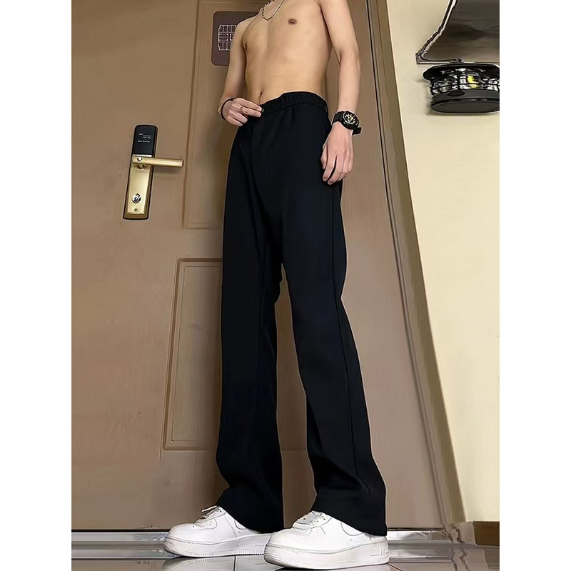 A417ABK9365P35新款男士休闲西裤微喇冰丝长裤百搭,男装西裤,电商A417A