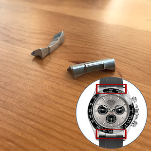 116500钢带转换皮带橡胶表带精钢头粒适配劳力士迪通拿116519手表