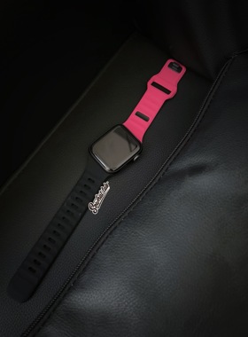SOWHATLAB适用iwatch11代46mm不规则斜切液态硅胶表带applewatch