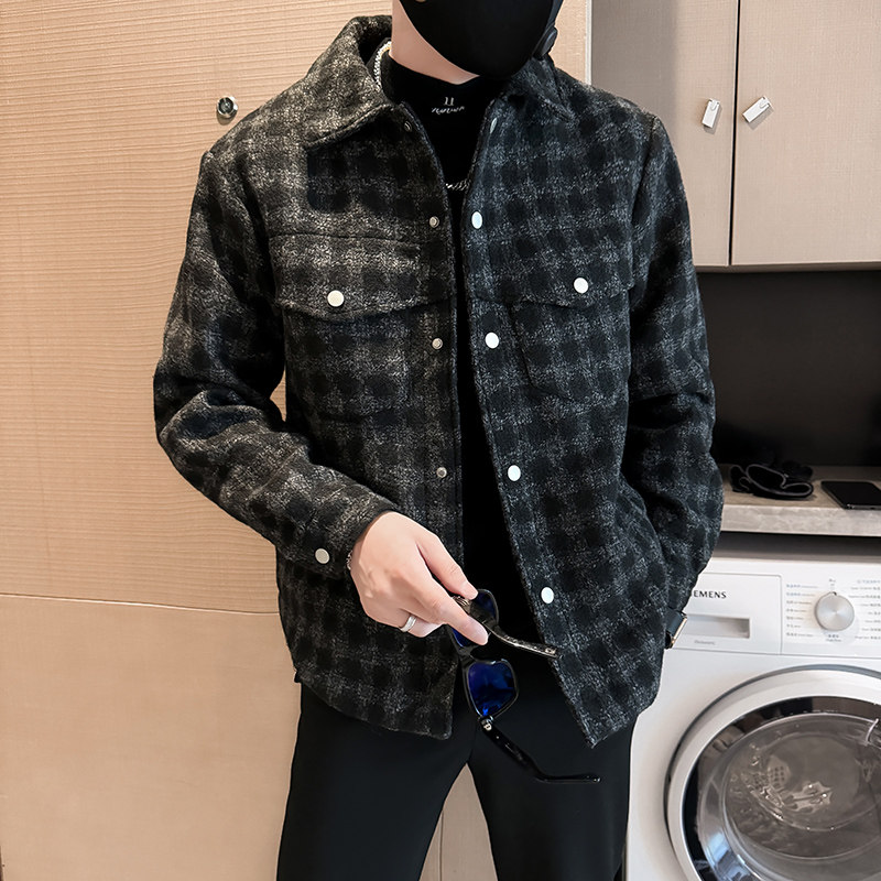 312A-9910-P130控170秋冬季呢子韩版男装夹克潮流高级秋冬上衣A,男装夹克,星座312A