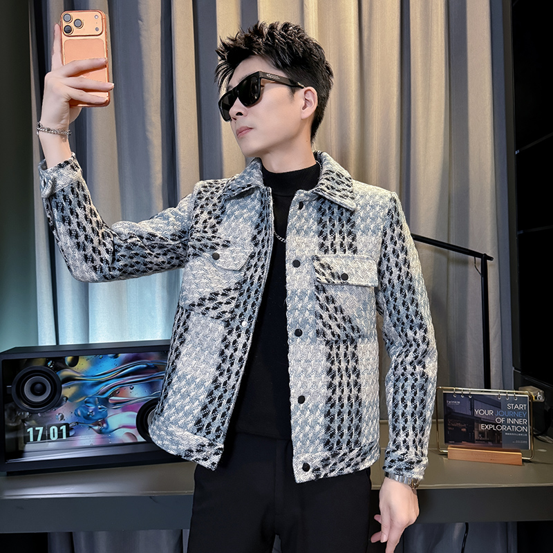 312A-S60-P130 控170 秋冬季呢子韩版男装夹克潮流高级秋冬上衣D