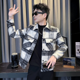 312A-S52-P130控170秋冬季呢子韩版男装夹克潮流高级秋冬上衣C，男装夹克，星座312A