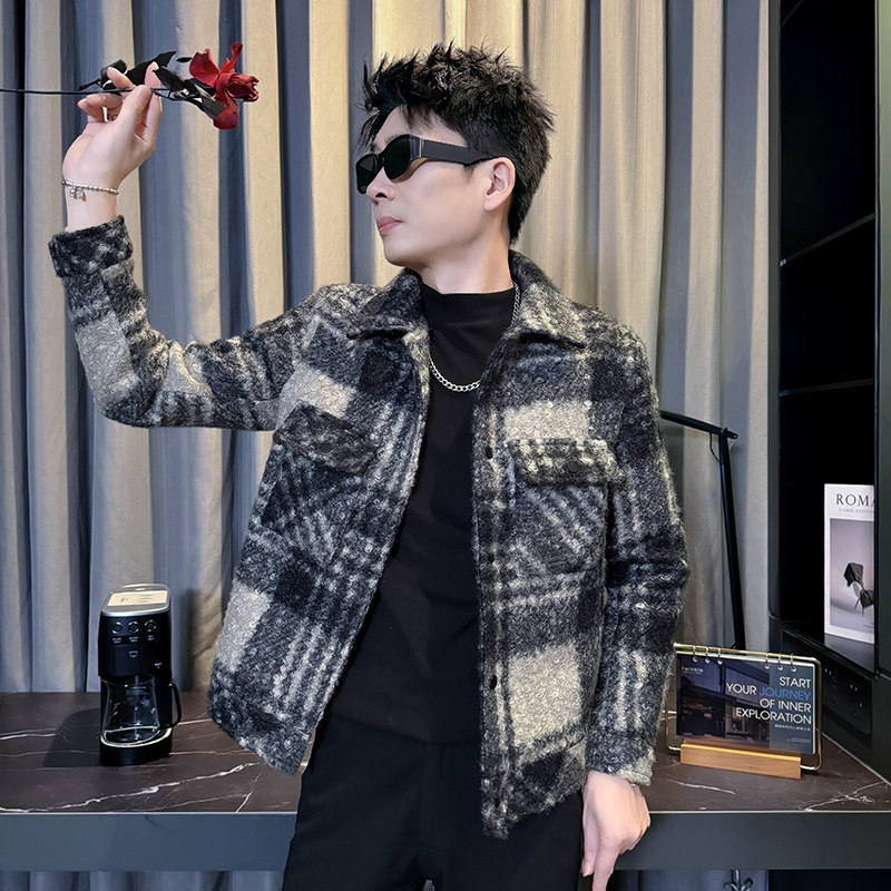 312A-S51-P130控170秋冬季呢子韩版男装夹克潮流高级秋冬上衣B,男装夹克,星座312A