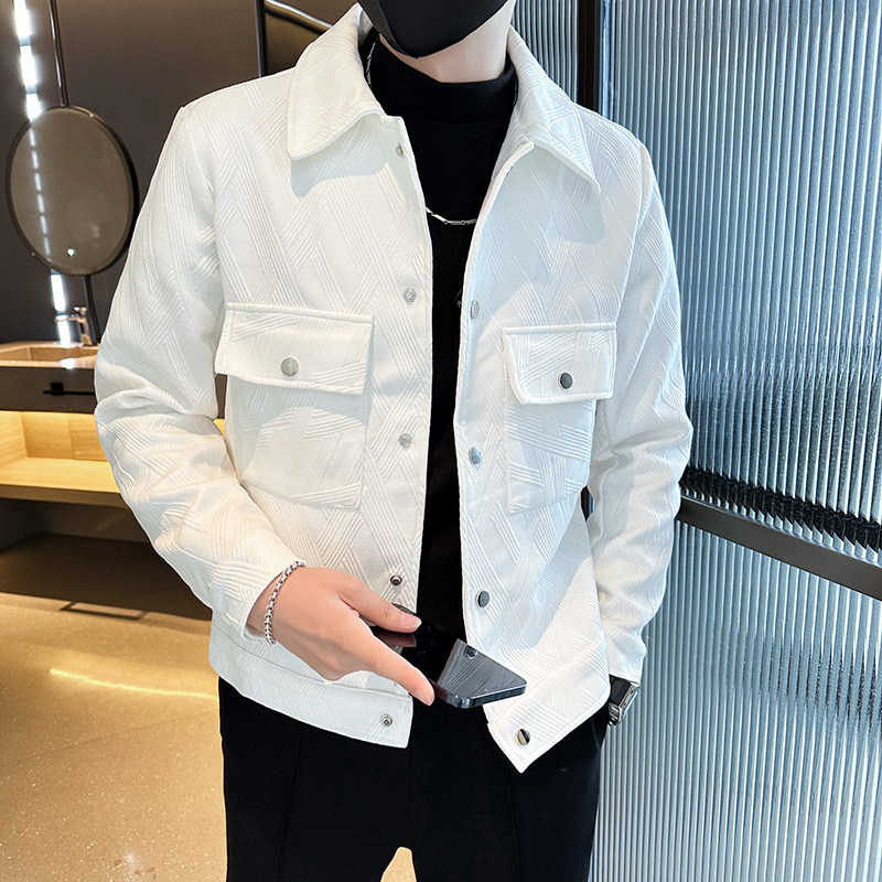 312A-2378-P120 控165 秋季新款社会小伙夹克外套男潮流韩版上衣B图片