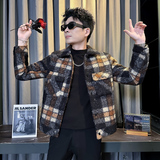 312A-S51-P130控170秋冬季呢子韩版男装夹克潮流高级秋冬上衣C，男装夹克，星座312A