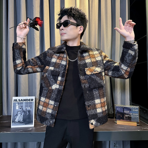 312A-S51-P130 控170 秋冬季呢子韩版男装夹克潮流高级秋冬上衣C图片