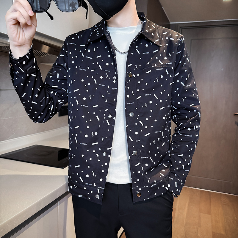 312A-J515-P98 控138 秋季新款社会小伙夹克外套男潮流韩版上衣B