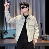 312A-J605-P98控145春季新款社会小伙夹克外套男潮流韩版上衣D，男装夹克，星座312A