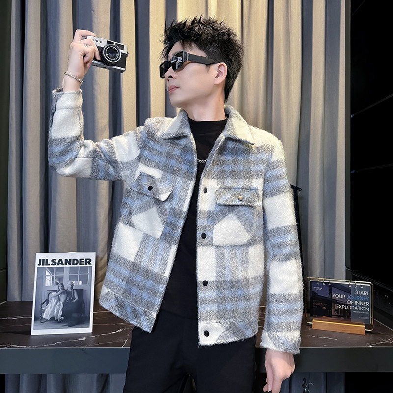 312A-S52-P130控170秋冬季呢子韩版男装夹克潮流高级秋冬上衣C,男装夹克,星座312A