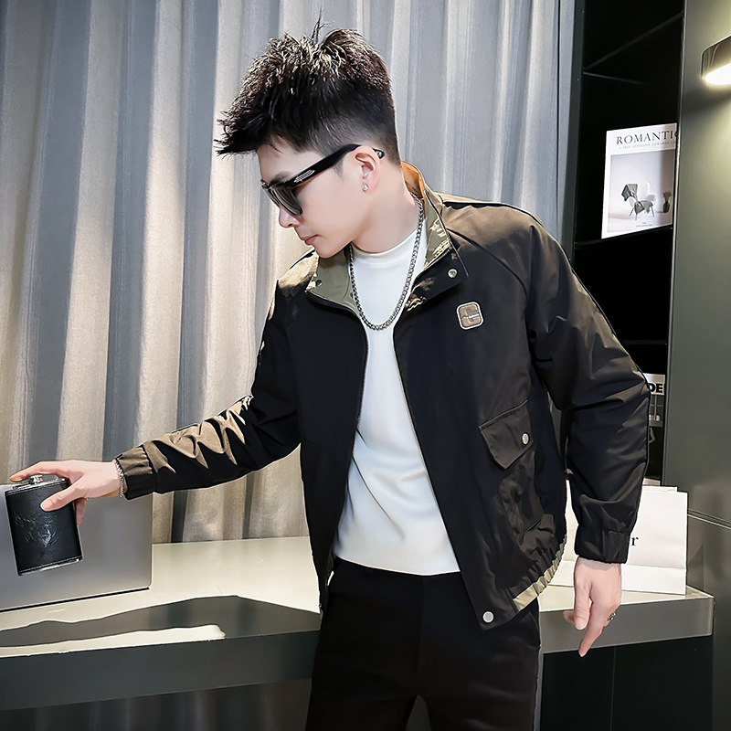 312A-2807-P98 控138 春季新款社会小伙夹克外套男潮流韩版上衣F图片