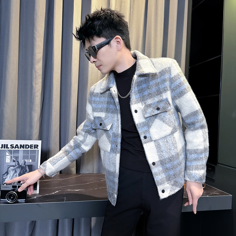 312A-S52-P130控170秋冬季呢子韩版男装夹克潮流高级秋冬上衣A，男装夹克，星座312A