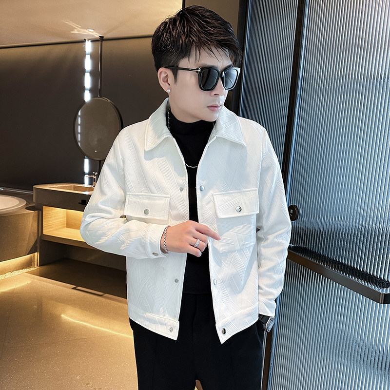 312A-2378-P120 控165 秋季新款社会小伙夹克外套男潮流韩版上衣A图片