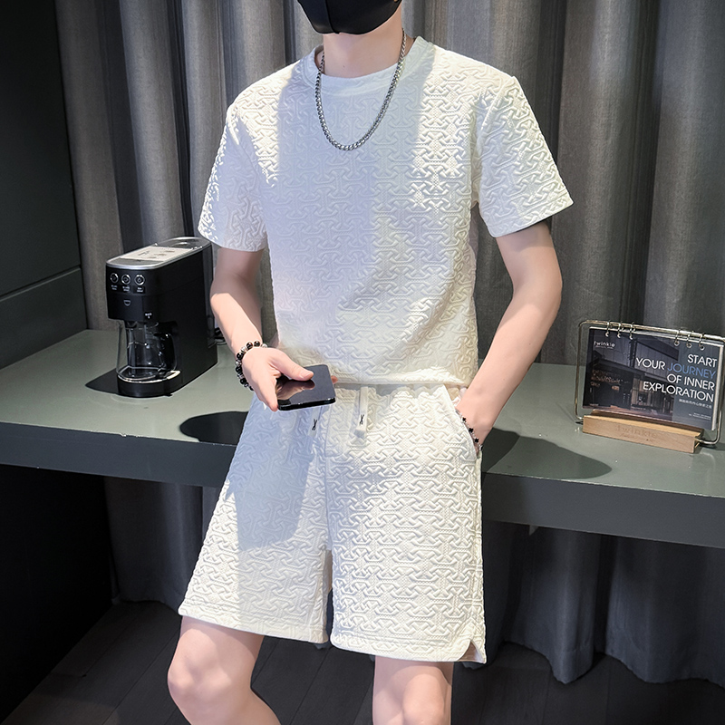 K59T59-P90控136夏季社会小伙工装套装夏装韩版运动服A，男装休闲套装，星座312A
