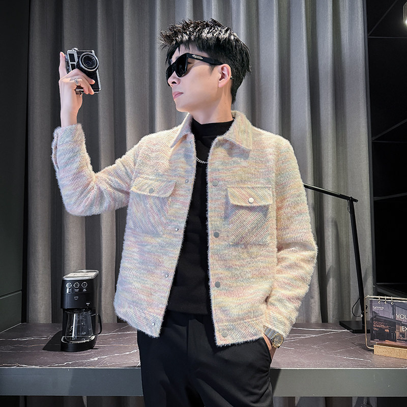 312A-J535-P130控170秋季新款社会小伙夹克外套男潮流韩版上衣B,男装夹克,星座312A