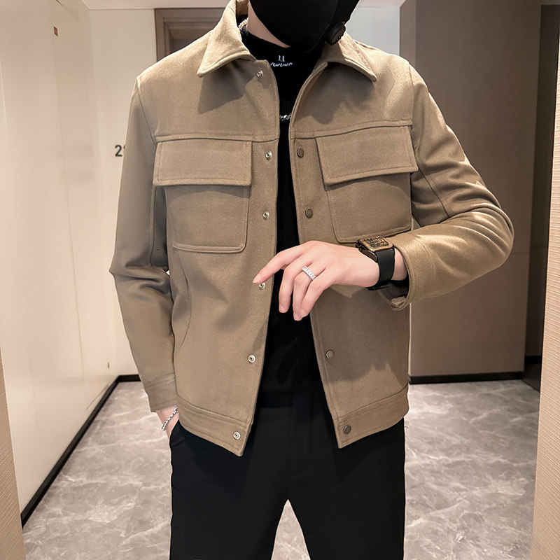 312A-2112-P130控170秋冬季呢子韩版男装夹克潮流高级秋冬上衣A,男装夹克,星座312A