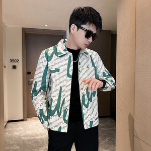 312A-2819-P100 控138 秋季新款社会小伙夹克外套男潮流韩版上衣B图片
