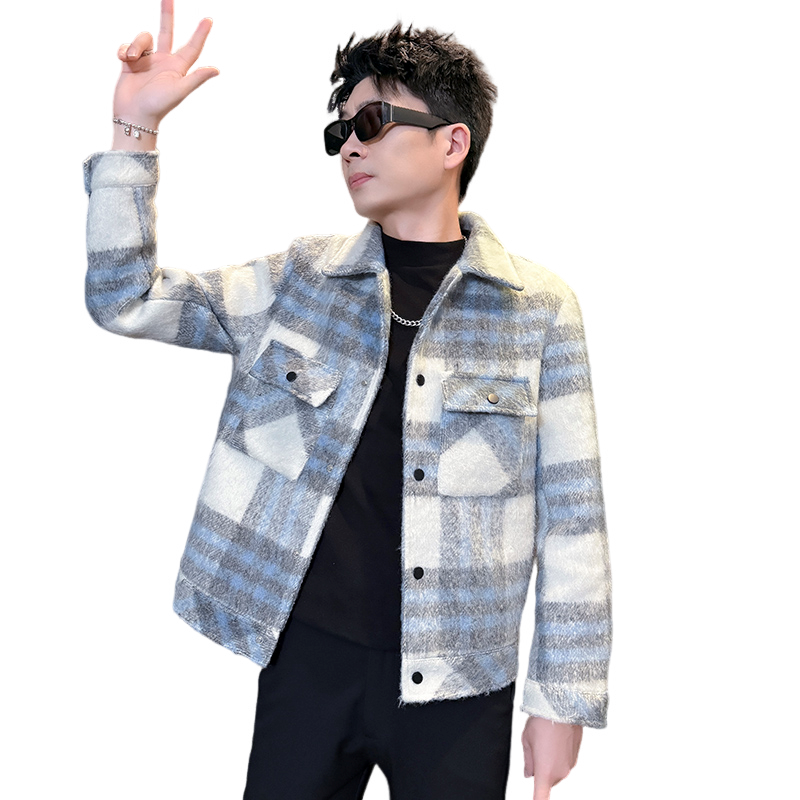 312A-S52-P130控170秋冬季呢子韩版男装夹克潮流高级秋冬上衣D,男装夹克,星座312A