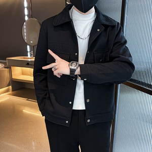 312A-2381-P120 控165 秋季新款社会小伙夹克外套男潮流韩版上衣C图片